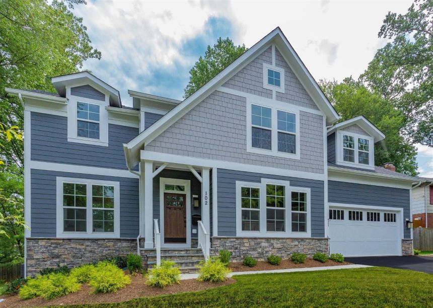 Image of residential home with new James Hardie Siding